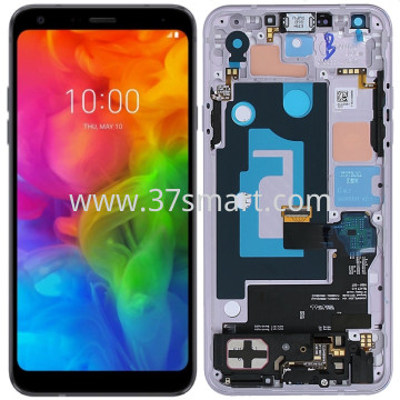LG Q7 Lcd+Touch+Frame Argento