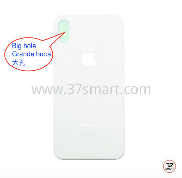 iPhone X Cover Posteriore Grande Buca Bianco