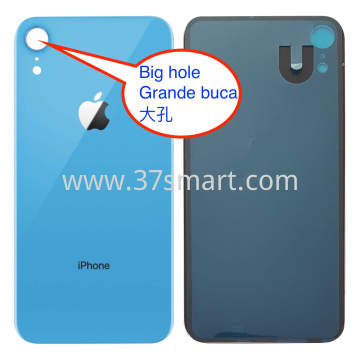 iPhone XR Cover Posteriore Grande Buca Blu