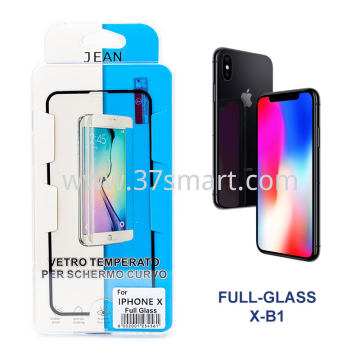 IP-12 iPhone X, iPhone Xs, iPhone 11 Pro Full Tempered Glass Schwarz