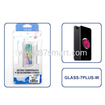 IP-07 iPhone 7 Plus, iPhone 8 Plus Full Coverage Tempered Glass White