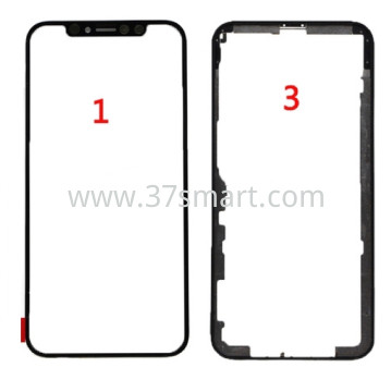 iPhone Xs Glass+Frame+OCA Black