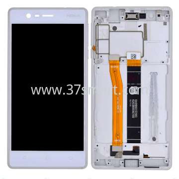 Nokia 3 Lcd+Touch+Frame Weiß