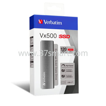 Verbatim Vx500 SSD External 120GB USB 3.0 500MB/S Silber