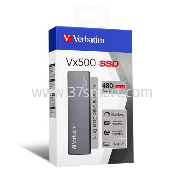 Verbatim Vx500 SSD External 480GB USB 3.0 500MB/S Silber