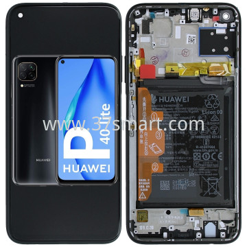 Huawei P40 Lite Service Pack Display Schwarz