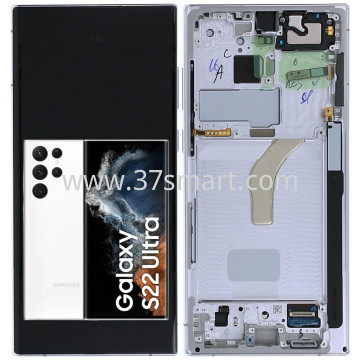 Samsung Galaxy S22 Ultra S908 Service Pack Display Weiß