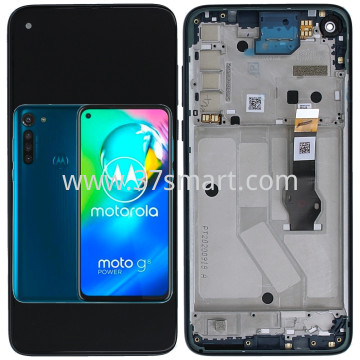 MOTO G8 POWER 总成+框 蓝色