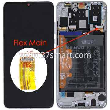Huawei P30 Lite, Huawei P30 Lite New Edition Service Pack Display With Flex Main Connection Small Size Versione 48MP Bianco