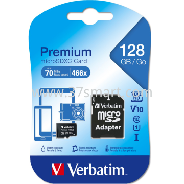 Verbatim MircroSDHC Card, Premium Class 10, U1 128GB