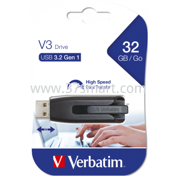 Verbatim USB 3.2 Stick, V3 Drive, Grau Typ-A, (R)60MB/s, (W)12MB/s 32GB