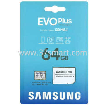 Samsung Micro SD Evo Plus UHS-I, Classe U3, 130 MB/s 64GB