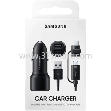 Samsung Fast Charger Billaddare 15W 2xUSB Schwarz