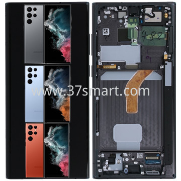 Samsung Galaxy S22 Ultra S908 Service Pack Display Graphitgrau