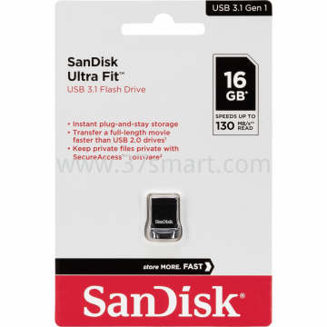 Sandisk USB 3.1 Stick,Ultra Fit Typ-A,(R)130MB/s,(W)60MB/s 16GB