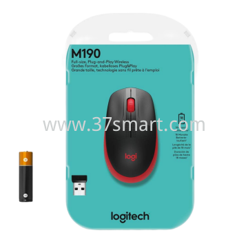 Logitech Wireless Mouse M190 USB Port Rot