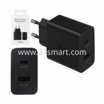 Samsung Charger USB 35W + 2 Ports (USB + USB-C) EP-TA220NBEGEU Nero