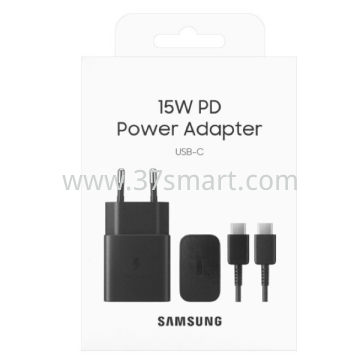 Samsung Power Quick Charger 15W+Cable USB-C to USB-C EP-T1510XBE/EP-T1510XWE Nero