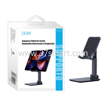 Supporto Tablet da  Tavola Regolabile Antiscivolo e Pieghevole  T5 Nero