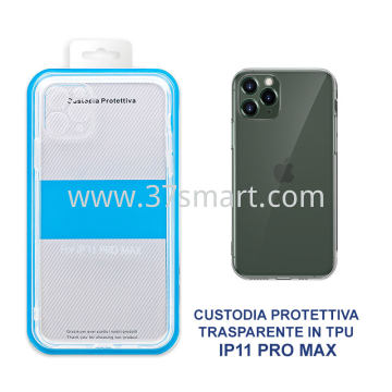 Custodia Protettiva Trasparente in TPU iPhone 11Pro Max Blister