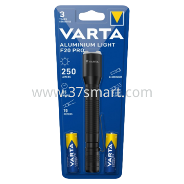 VARTA LED Taschenlampe Aluminium Light 250lm, inkl. 2x Alkaline AA, Retail Blister Blister