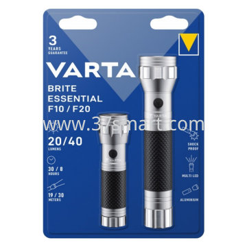 VARTA LED Taschenlampe Brite Essential Twinpack 15608 + 15618, Retail Blister Blister