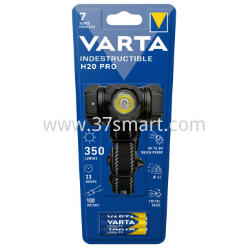 VARTA LED Taschenlampe Indestructible, H20 Pro 350lm, inkl. 3x Batterie Alkaline AAA, Retail Blister Blister