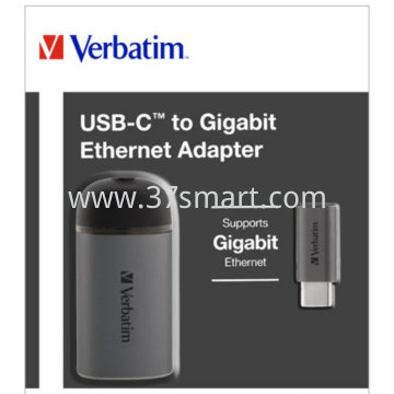 Verbatim Adapter, USB 3.1-C/RJ45 Gigabit, silber Kabel 10cm Blister