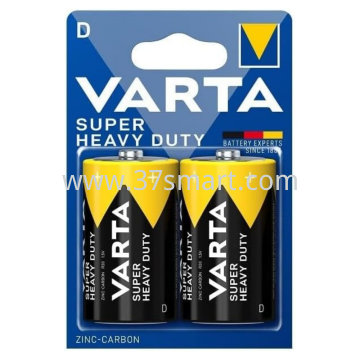 VARTA Batterie Zink-Kohle, Mono, D, R20, 1.5V Super Heavy Duty, Retail Blister (2-Pack) Blister