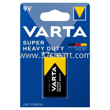 VARTA Batterie Zink-Kohle, E-Block, 6F22, 9V Super Heavy Duty, Retail Blister (1-Pack) Blister