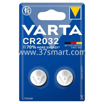 VARTA Batterie Lithium, Knopfzelle, CR2032, 3V Electronics, Retail Blister (2-Pack) 原装包装
