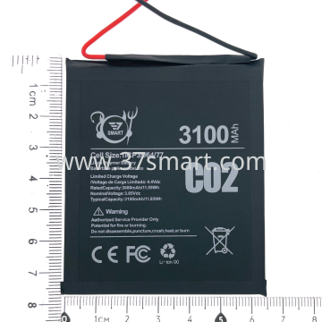 C02 Mi A1 Universal Battery Cell 3100mAh 77mm*64mm Bulk