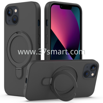 Skin Feel Ring Holder Magsafe Case for iPhone 14 Pro Max Grey