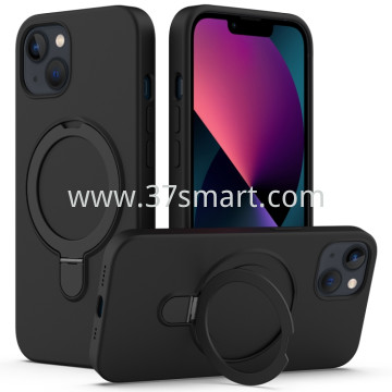 Skin Feel Ring Holder Magsafe Case for iPhone 14 Plus Nero