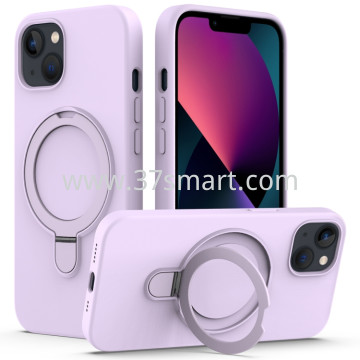 Skin Feel Ring Holder Magsafe Case for iPhone 13 Lavender
