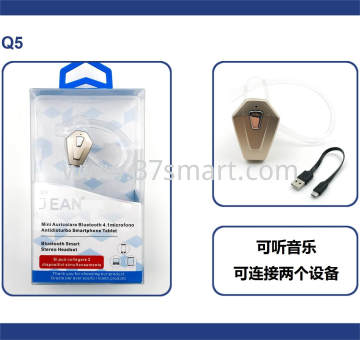 Jean Mini Bluetooth 4.1 Headset Microphone Noise Canceling Smartphone and Tablet Q5 Blase