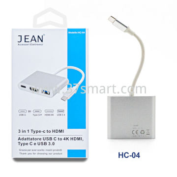 Jean Adattore USB-C to 4K Hdmi Type-c e USB 3.0 Blister