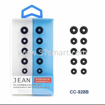 Jean Kit 10 Spare Rubbers For Headphones Black