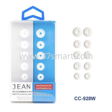 Jean Kit 10 Spare Rubbers For Headphones White