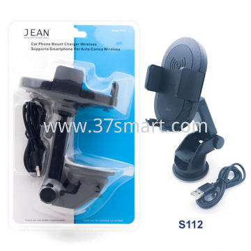 Jean Suction cup smartphone holder for wireless charging car S112 Blister