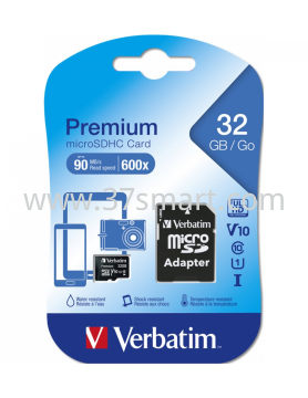 Verbatim MircroSDHC Card, Premium Class 10, U1 32GB
