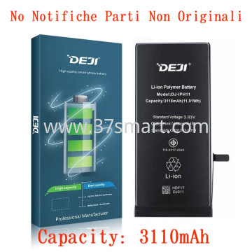 iPhone 11 DEJI Compatible Battery 3110mAh (No Notifications of No-Original Parts) Bulk