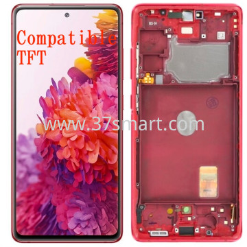 Samsung S20 FE G780 G781 Compatible TFT Lcd+Touch+Frame Red