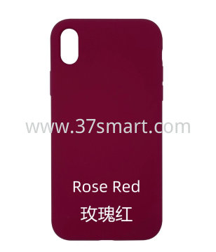 Compatibile iPhone XR Silicone Case Rose red