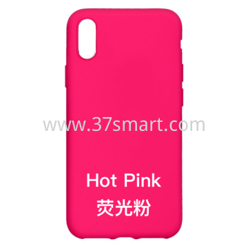 Compatibile iPhone Xs Silicone Case Fluorescent Pink