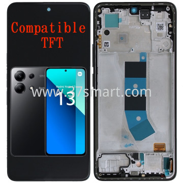Redmi Note 13 4G Compatible TFT Lcd+Touch+Frame Nero