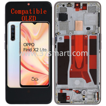 OPPO Find X2 Lite Compatible Oled Lcd+Touch+Frame Blau