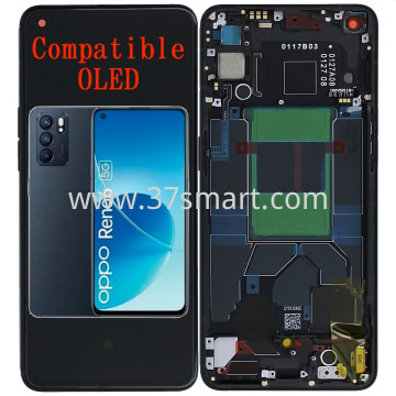 OPPO Reno 6 5G Compatible Oled Lcd+Touch+Frame Nero