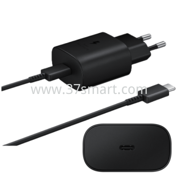 Samsung EP-TA800W + DA705BWE, 25W, 3A, 1 x USB-C, with USB-C Cable Nero