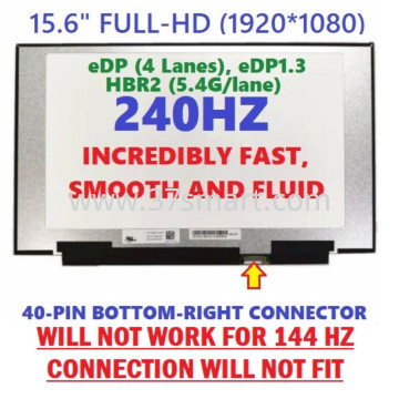 LED 15.6'' Length 35cm 1920x1080 40Pin 240HZ For PC Bulk